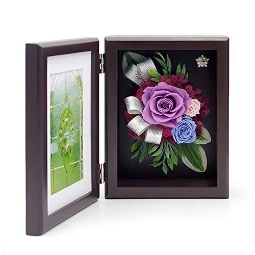 最旬トレンドパンツ フラワー ブラウン お供え花 レクイエム フォトフレーム プリザーブドフラワー 供花 写真立て 仏花 お悔やみ 写真立て フォトフレーム Labfuturo Cos Ufrj Br