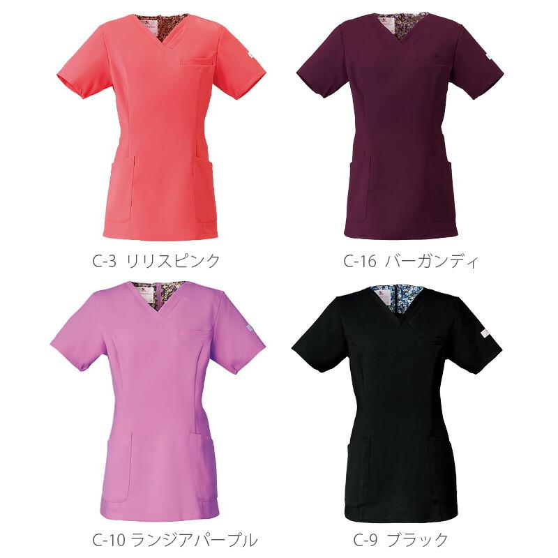 FOLK スクラブ　ワコール　レディース スクラブ ワコール Wacoal FOLK 白衣 半袖 レディース おしゃれ