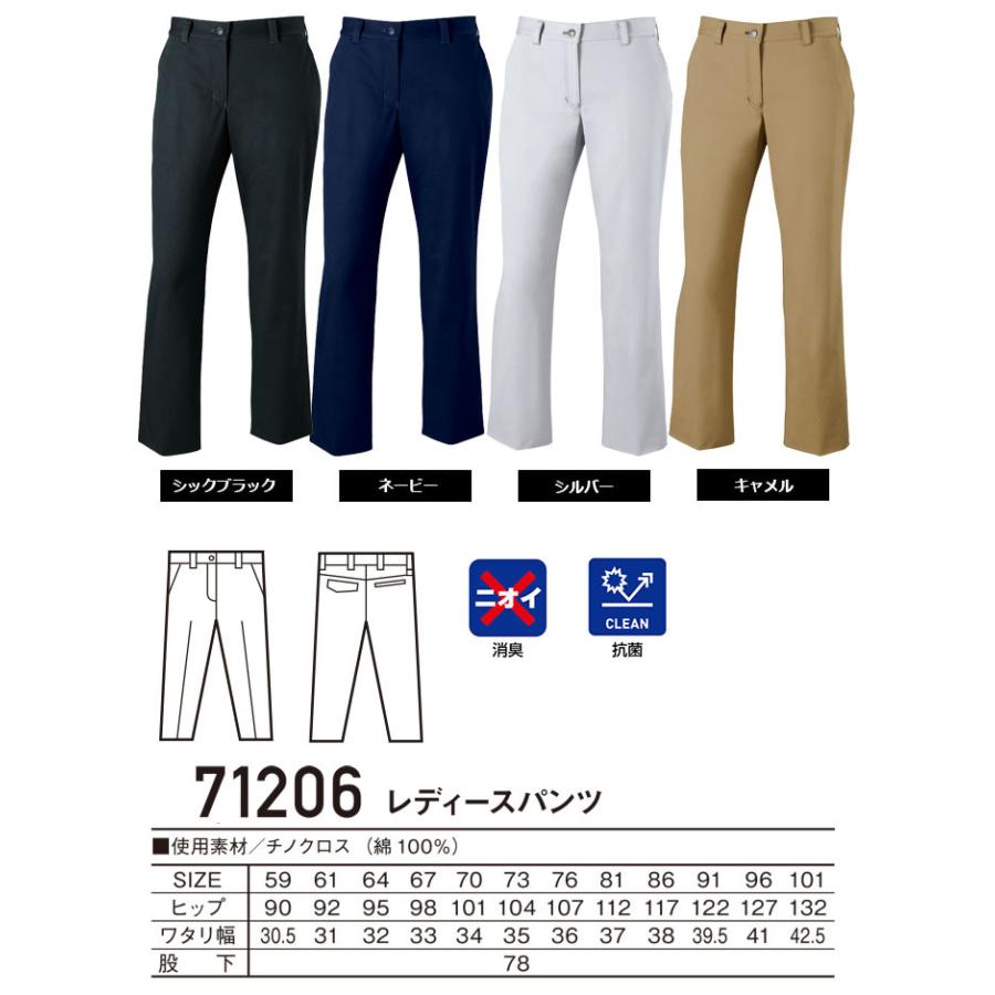 自重堂 レディースパンツ Z-DRAGON 71206 秋冬 女性用 作業服 作業着