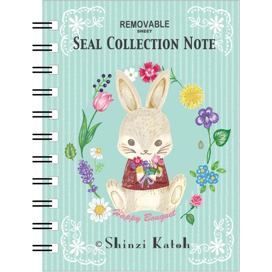 シール堂 日本製 剥がしやすい シール帳 Shinzi Katoh うさぎ A6サイズ