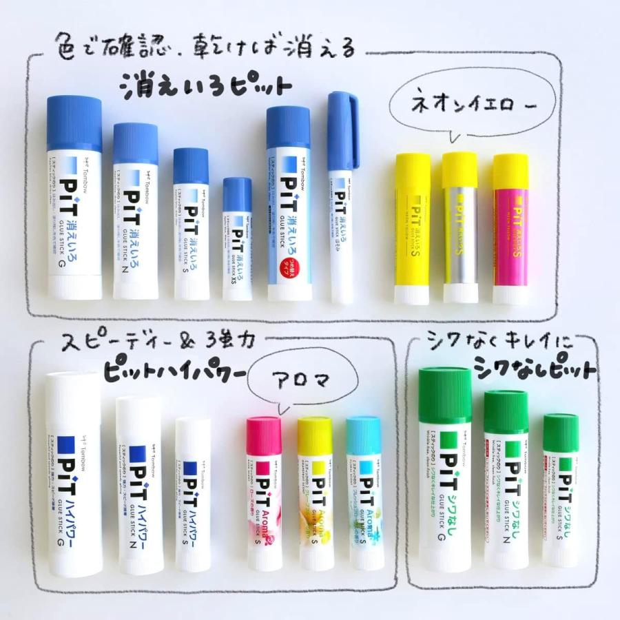 トンボ鉛筆 スティックのり 消えいろピット S 20個 PT-TC-20P Sサイズ