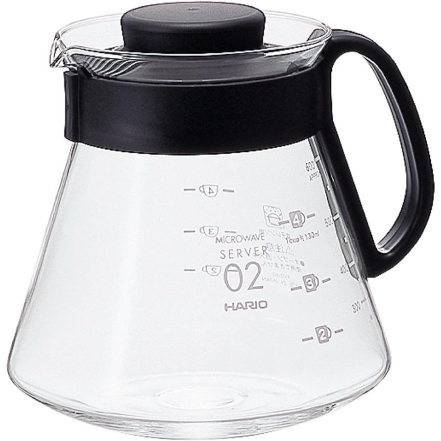 HARIO(ハリオ) V60コーヒーサーバー コーヒーポット 電子レンジ対応 ブラック 600ml XVD-60B おしゃれ コーヒー用品 日本製 | HARIO