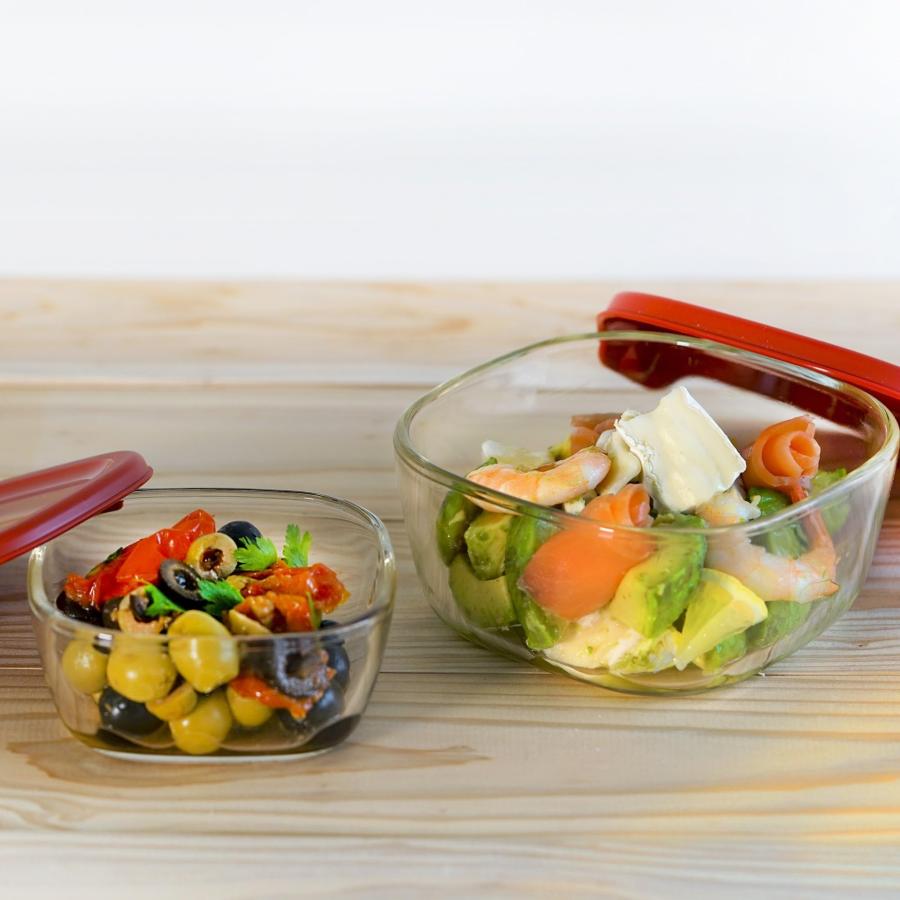 HARIO(ハリオ)耐熱 ガラス製 保存容器 レッド KST-2012-R 3個入 プレゼント ギフト おしゃれ キッチン用品 日本製 | HARIO | 05