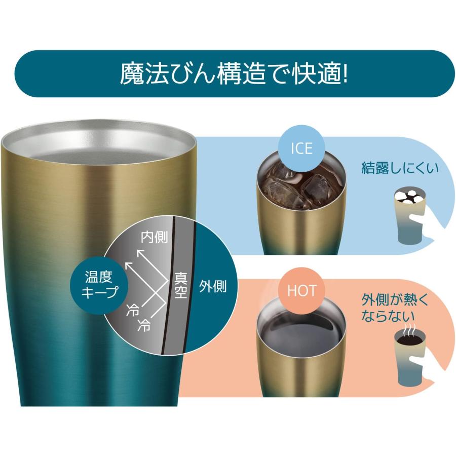 サーモス 真空断熱タンブラー 420ml ブルーゴールド JDE-421LTD BLGD プレゼント ギフト おしゃれ キッチン用品 | THERMOS | 04