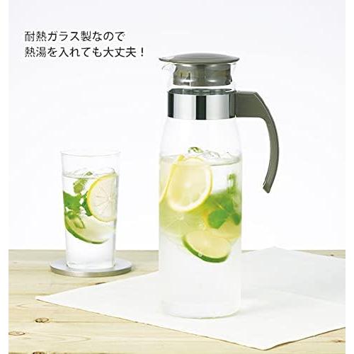 HARIO (ハリオ) 冷蔵庫 ポット スリム N チャコールグレー 1400ml RPLN-14-CGR プレゼント おしゃれ キッチン用品 日本製 | HARIO | 05