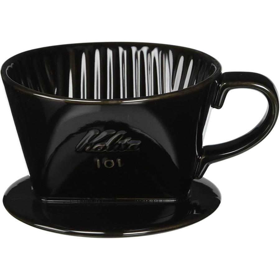 カリタ Kalita コーヒー ドリッパー 陶器製 1-2人用 01005 ロト ブラック プレゼント ギフト おしゃれ コーヒー用品 単品 | Kalita