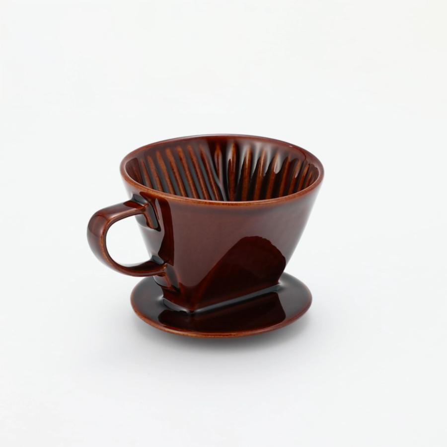 カリタ Kalita コーヒー ドリッパー 陶器製 102-ロト 2-4人用 ブラウン 02003 プレゼント ギフト おしゃれ コーヒー用品 日本製 | Kalita | 08