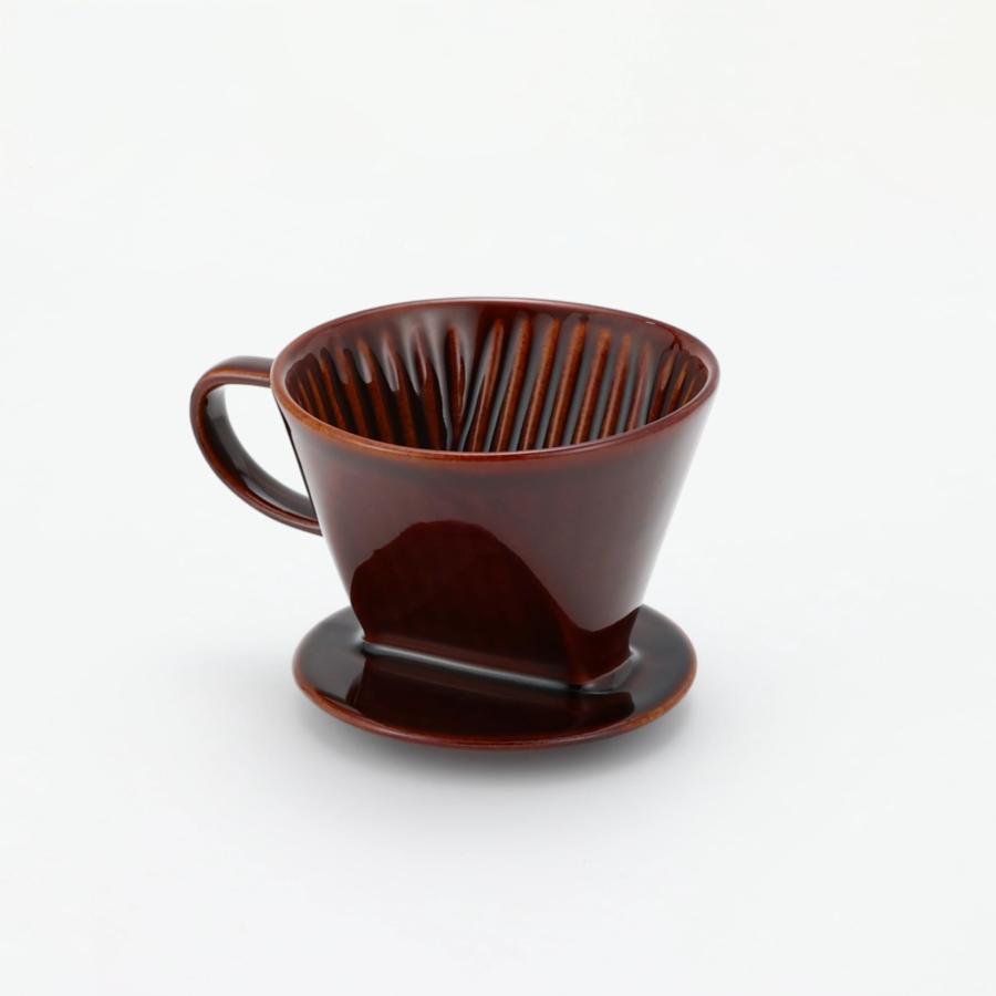 カリタ Kalita コーヒー ドリッパー 陶器製 102-ロト 2-4人用 ブラウン 02003 プレゼント ギフト おしゃれ コーヒー用品 日本製 | Kalita | 09