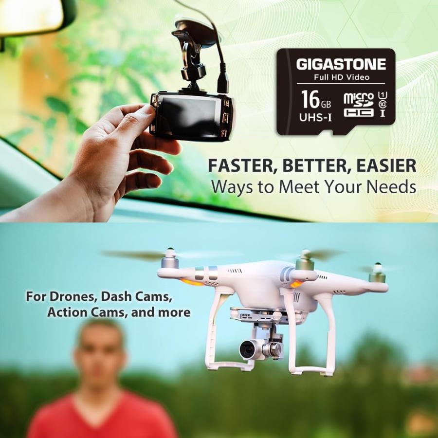 Gigastone マイクロSDカード 16GB 2個セット SDアダプタ付き ミニ収納ケース付き SDHC U1 Class 10 85MB/S UHS-I フルHD 動画 | ブランド登録なし | 03