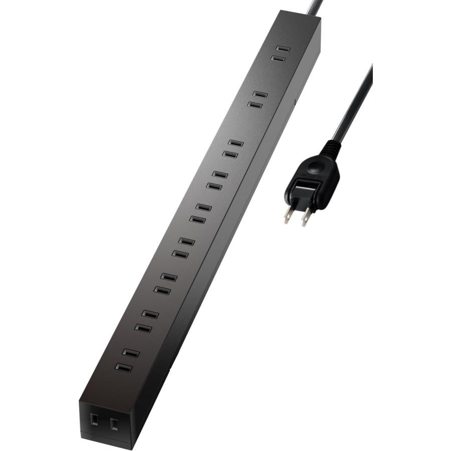 エレコム 電源タップ 雷ガード 10個口 ほこりシャッター付 固定&吊下可能な回転パーツ付き 2m ブラック ECT-0102BK 生活家電 | ブランド登録なし