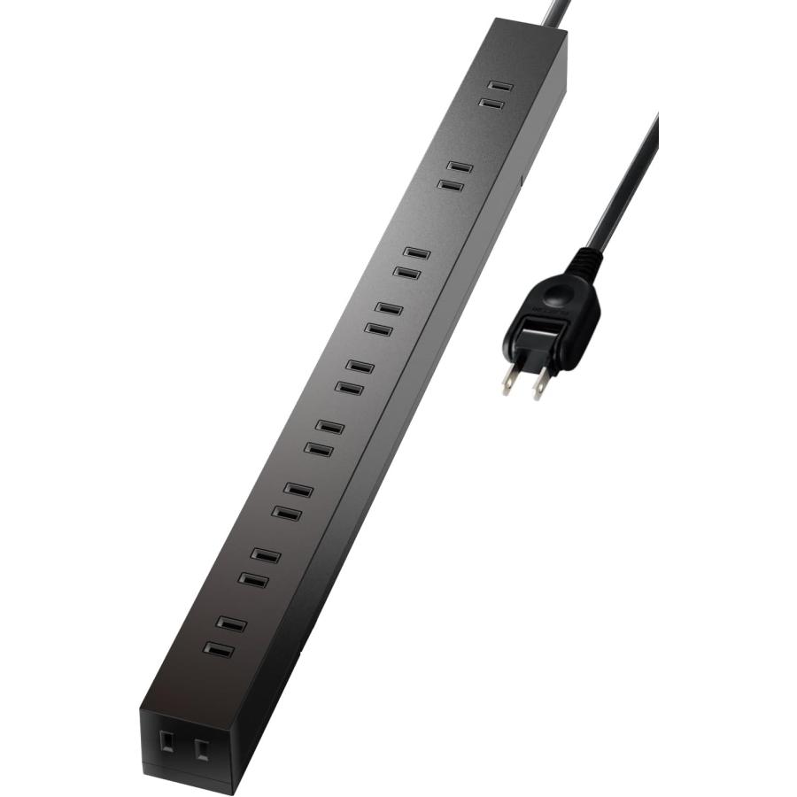 エレコム 電源タップ 雷ガード 10個口 ほこりシャッター付 固定&吊下可能な回転パーツ付き 1m ブラック ECT-0101BK 生活家電 | ブランド登録なし