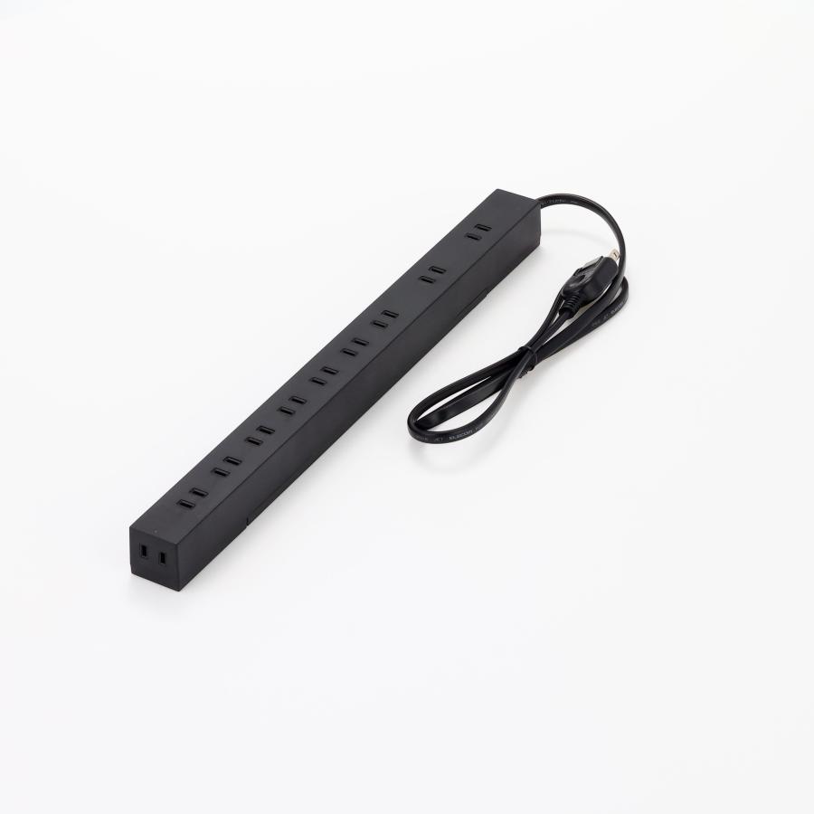 エレコム 電源タップ 雷ガード 10個口 ほこりシャッター付 固定&吊下可能な回転パーツ付き 1m ブラック ECT-0101BK 生活家電 | ブランド登録なし | 10