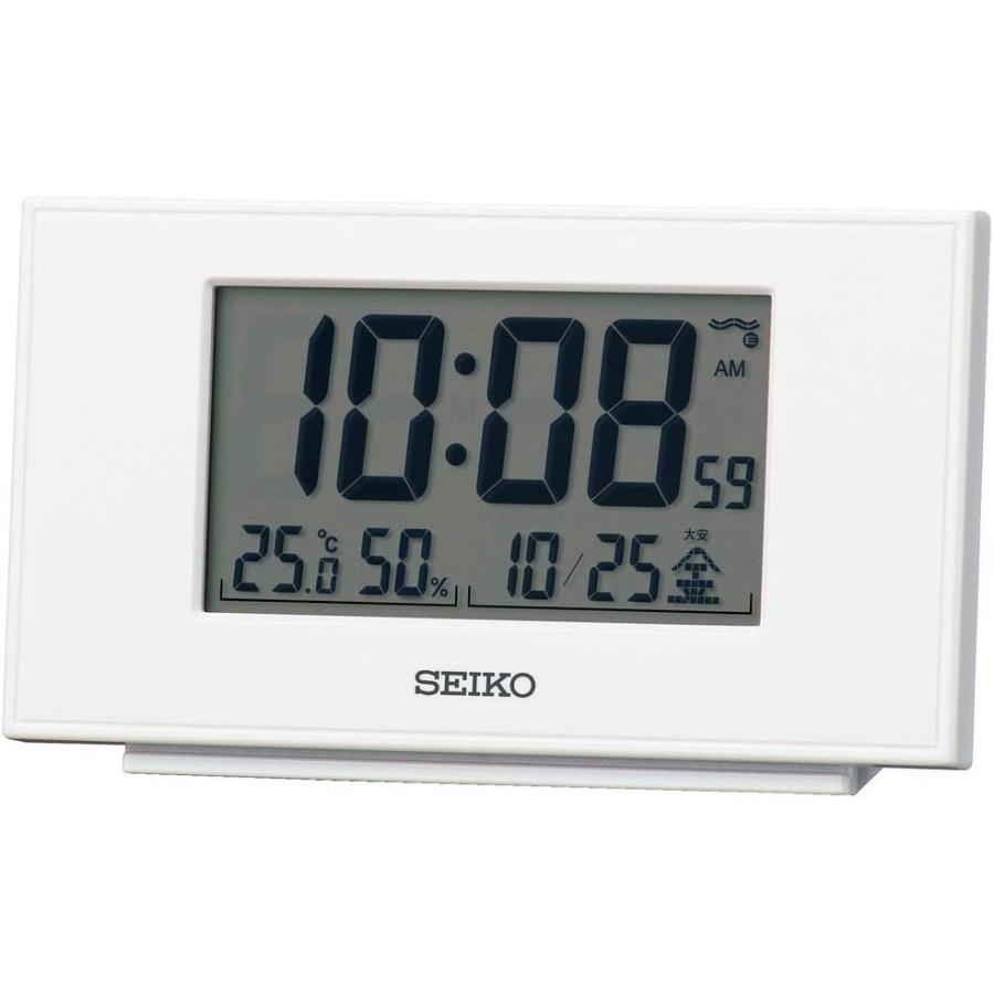 SEIKO（セイコー） セイコークロック 置き時計 白パール 目覚まし時計