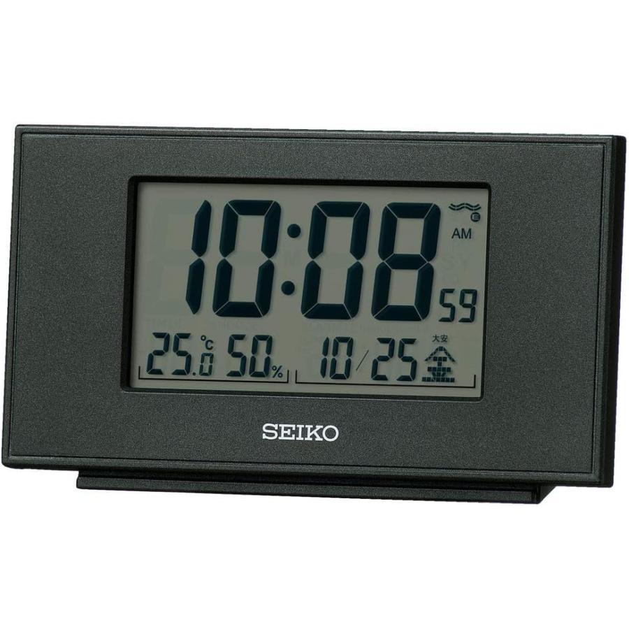 SEIKO（セイコー） セイコークロック 置き時計 黒メタリック 目覚まし