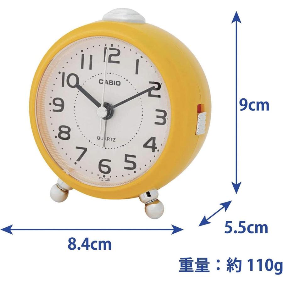 CASIO（カシオ） 目覚まし時計 イエロー アナログ 小型 TQ-149-9JF