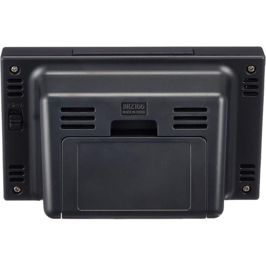 リズム(RHYTHM) 目覚まし時計 電波時計 温度計・湿度計付き フィットウェーブスマート 黒 7.7×12×5.4cm 8RZ166SR02 | RHYTHM（時計） | 02