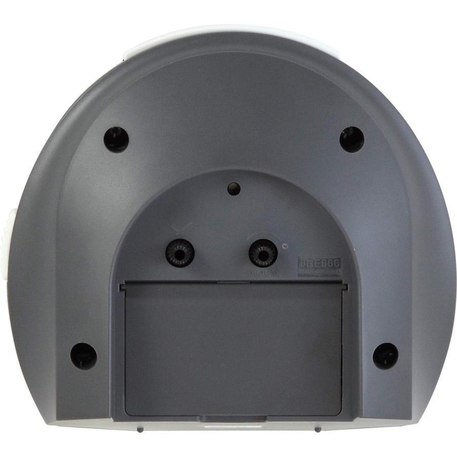 リズム(RHYTHM) 目覚まし時計 アナログ ルークR666 夜見える 暗所 ライト 自動 点灯 連続秒針 集光 文字板 電子音 アラーム 銀色 RHYTHM 8RE666SR19 | RHYTHM（時計） | 01