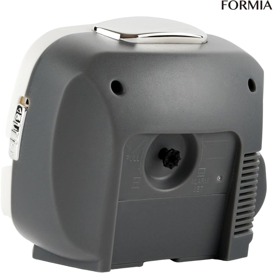 フォルミア(Formia) 目覚まし時計 白 アナログ スタンダードめざまし 静音 連続秒針 蓄光文字盤 ライト付き HT-A015W | ブランド登録なし | 03