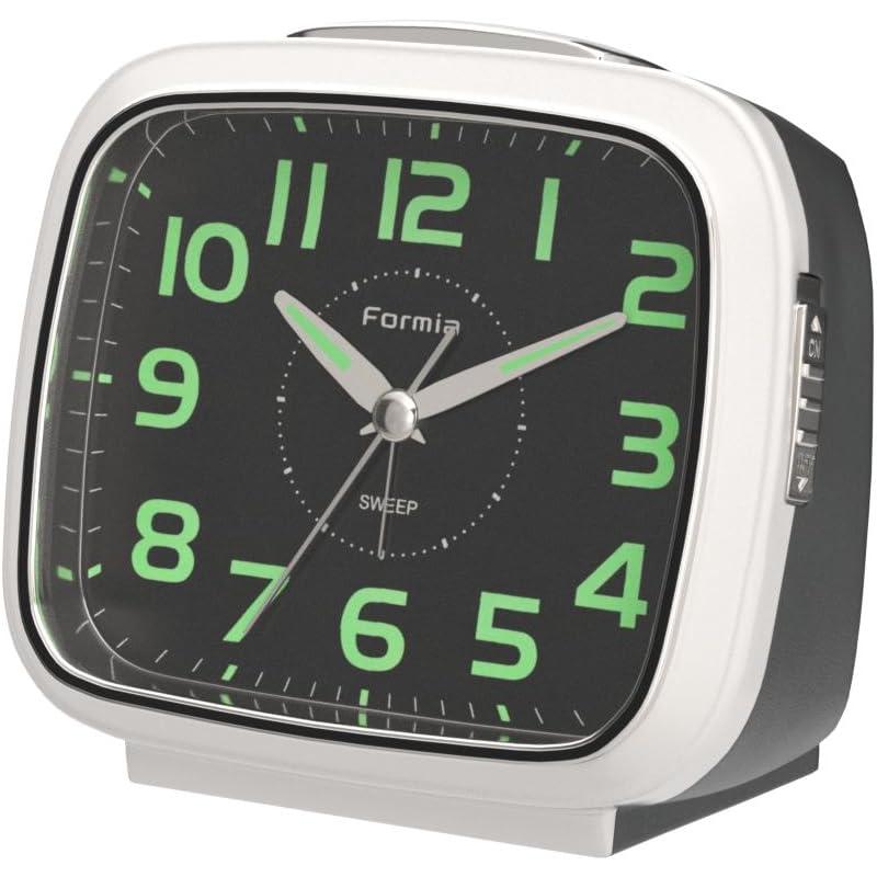 フォルミア(Formia) 目覚まし時計 白 アナログ スタンダードめざまし 静音 連続秒針 蓄光文字盤 ライト付き HT-A015W | ブランド登録なし | 08