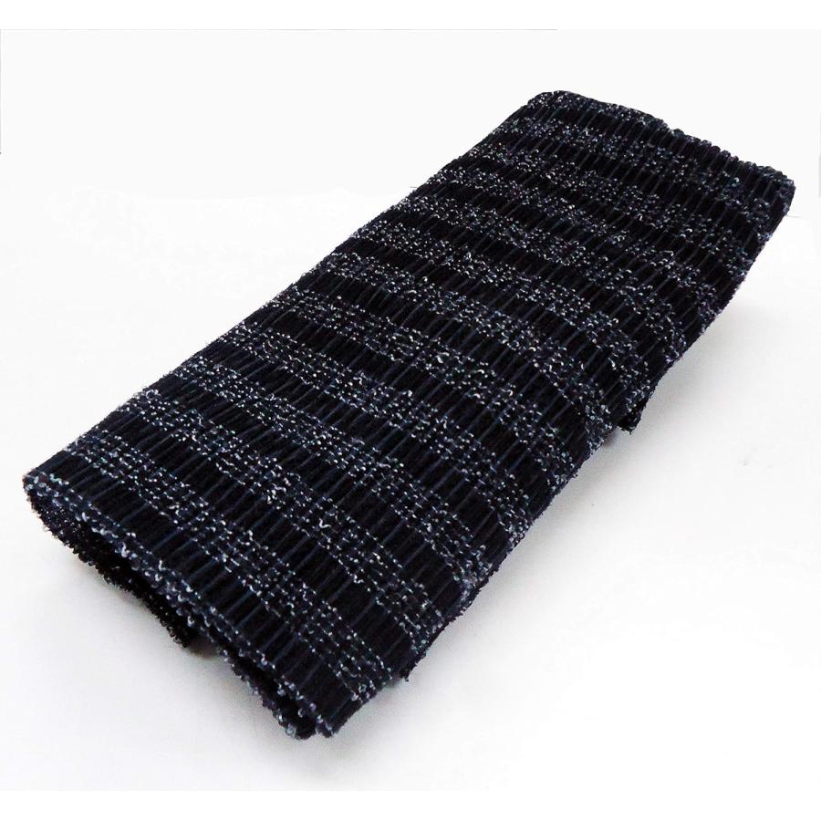 オーエ ボディタオル 超 かため ブラック 約幅28×長さ120cm あわゆき 体洗い タオル 豊かな 泡立ち 日本製 - 1個入1個セット | ブランド登録なし | 01