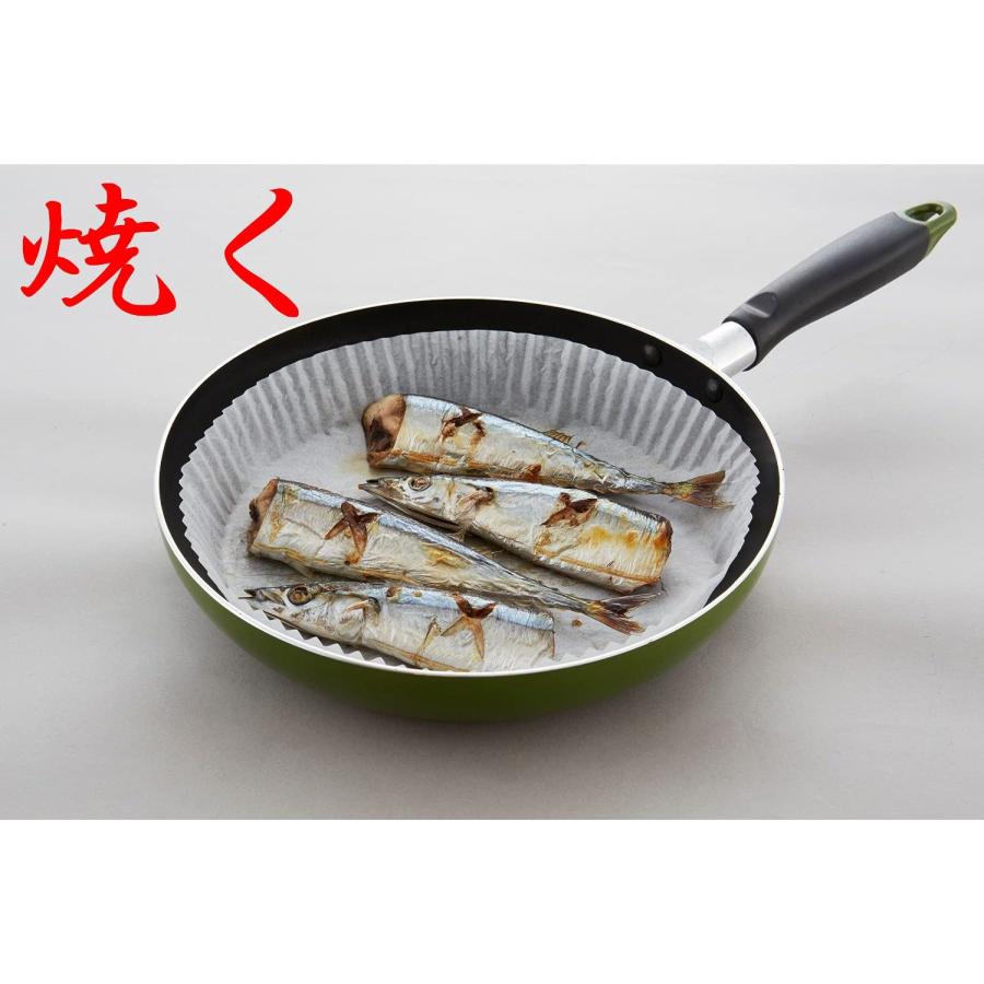 アルテム クッキングシート フライパンシート 26cm~ フライパン用 深型 丸型 ボックスタイプ シリコン樹脂加工 日本製 40枚入 | ブランド登録なし | 02