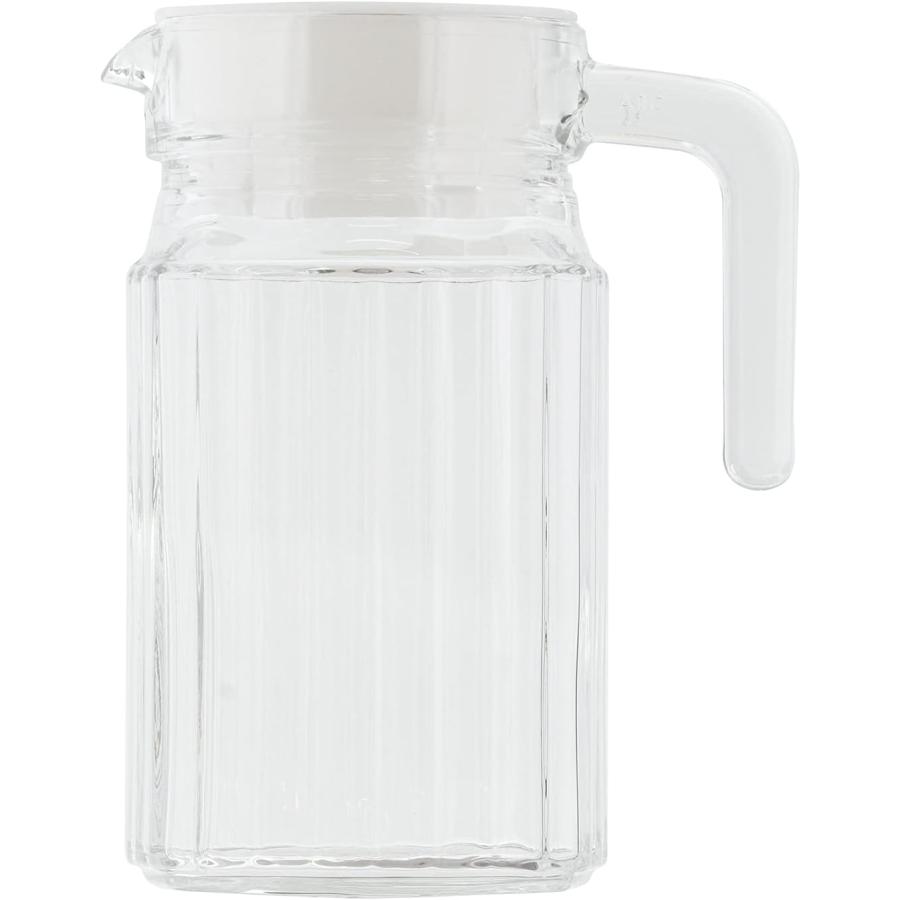 ベストコ ガラス ピッチャー 0.5L ホワイト ND-2355 クアドロピッチャー 0.5L | ブランド登録なし