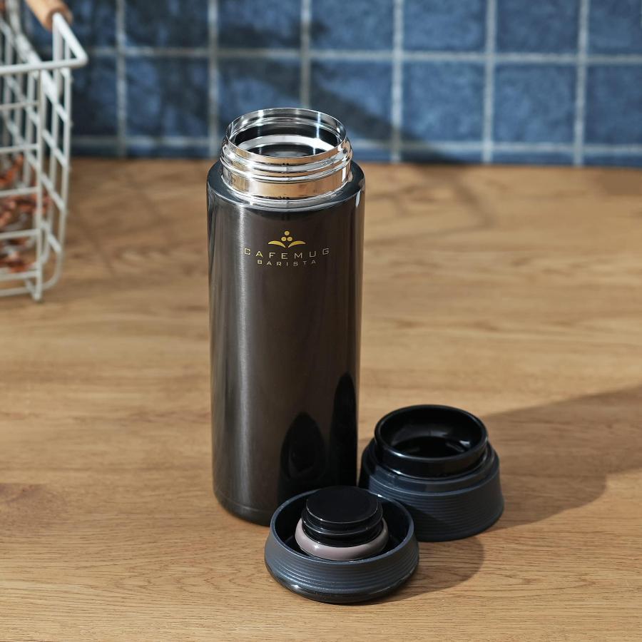 パール金属 水筒 500ml 直飲み 軽量 ステンレス マグボトル ブラック カフェマグ バリスタ HB-2609 ブラック | パール金属 | 04