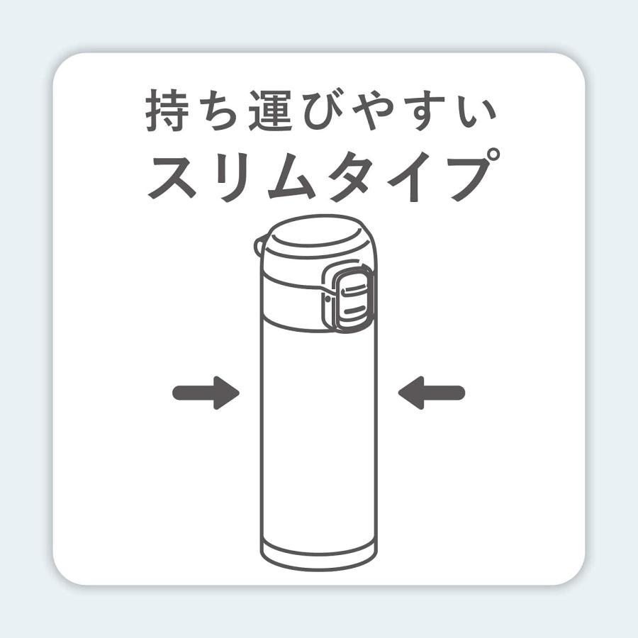 和平フレイズ 水筒 マグボトル 200ml ブラック 抗菌 真空断熱構造 保温 保冷 無地 オミット RH-1508 200ml ブラック ワンタッチ栓(スリム) | 和平フレイズ | 04