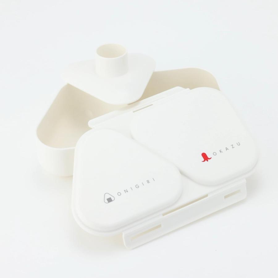 OSK 弁当箱 おにぎりランチ にぎらず作れておかずも入るおにぎりケース ホワイト [押し型付き/フタを外して電子レンジOK/抗菌] 日本製 LS-15 ホワイト | スケーター | 04