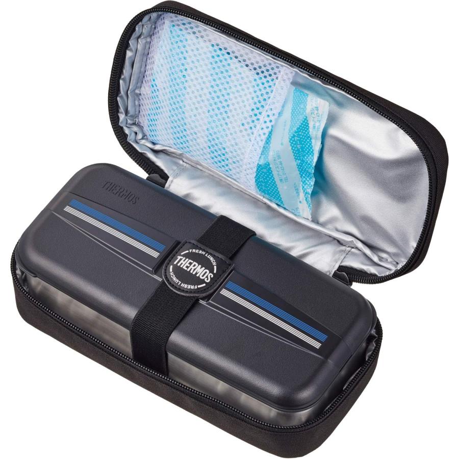 サーモス 弁当箱 ステンレス フレッシュランチボックス 700ml ラインブラック DSD-704 L-BK 700ml | THERMOS | 01