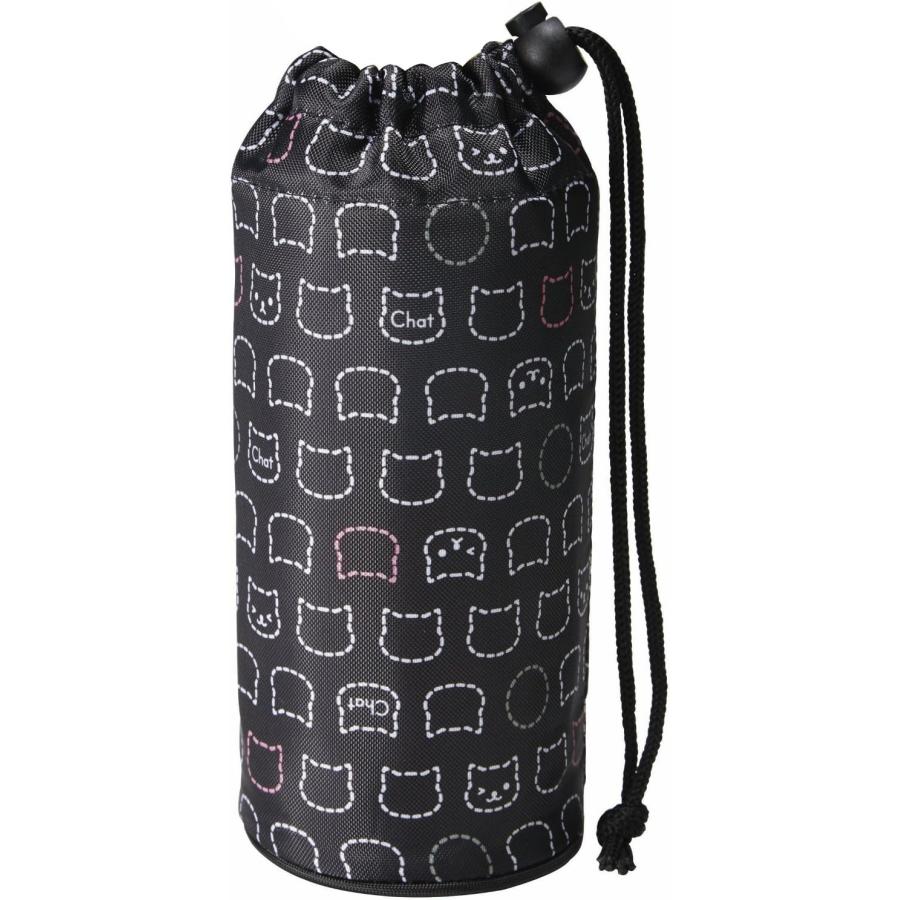 トルネ ペットボトル カバー ホルダー ケース 保冷 保温 500ml用 猫シンプルキャット ブラック P-3302 キャット | THERMOS