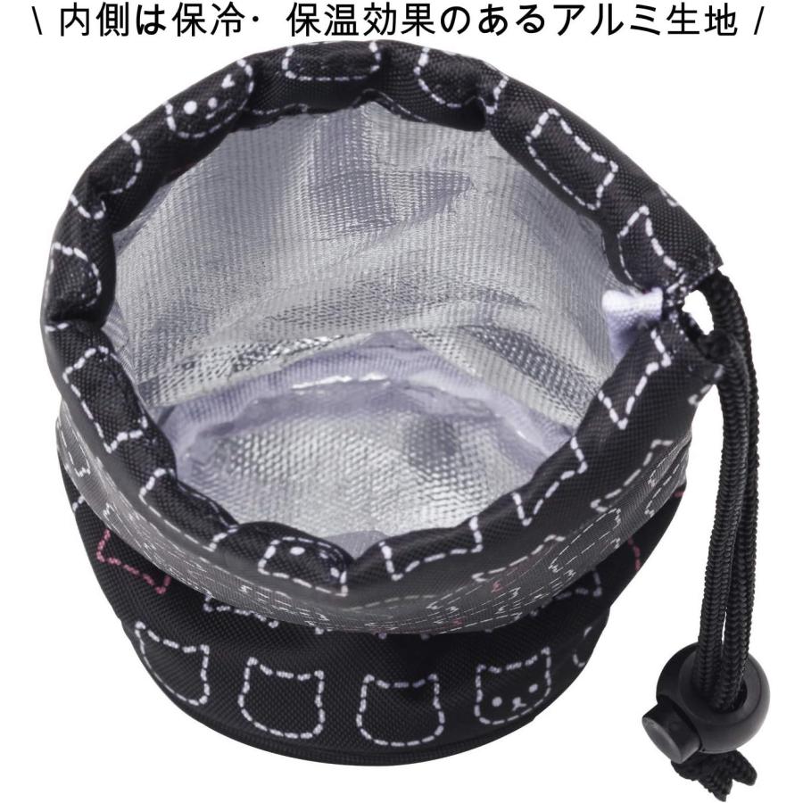 トルネ ペットボトル カバー ホルダー ケース 保冷 保温 500ml用 猫シンプルキャット ブラック P-3302 キャット | THERMOS | 01