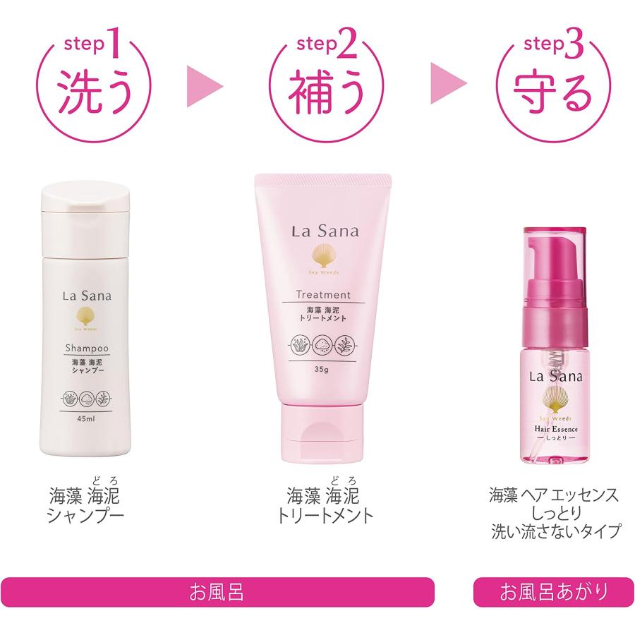 La Sana（ラサーナ） ダメージヘアケア ミニボトルセット 約5日分 SP