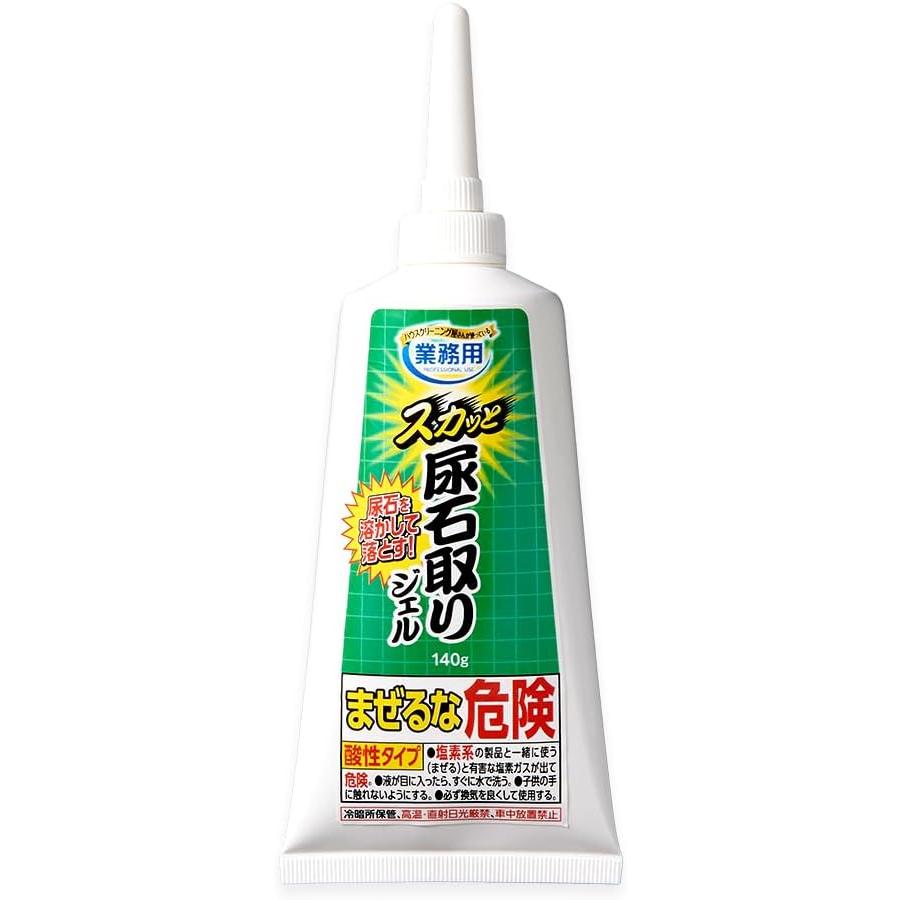 アイメディア Aimedia スカッと尿石取りジェル 140g 尿石除去剤 トイレ洗剤 業務用 日本製 洗浄剤 トイレ掃除 黄ばみ 悪臭 トイレ用 尿石取り（Yahoo!・葉月Yahoo!店）