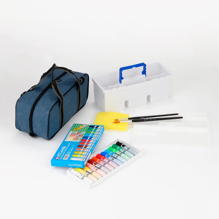 サクラクレパス 絵の具セット コンパクト 水彩セット ブルーグレー EWZ