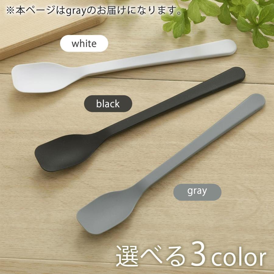 下村企販 小さい シリコン スプーン グレー 日本製 食洗機対応 お