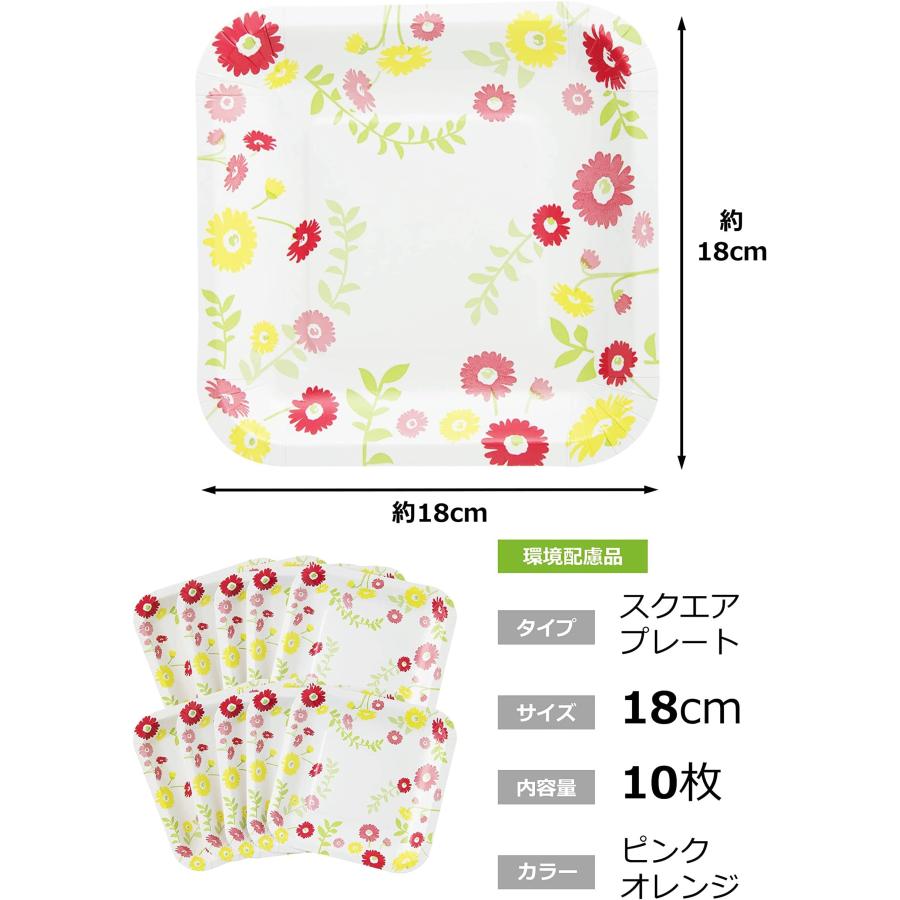 STRIX DESIGN ストリックスデザイン 紙皿 フラワースタイル スクエア