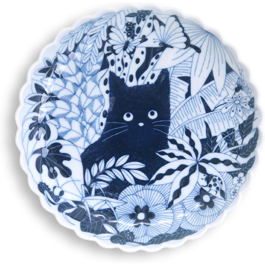 natural69 波佐見焼 Aruhino 取皿 クロネコ 中皿 サイドプレート