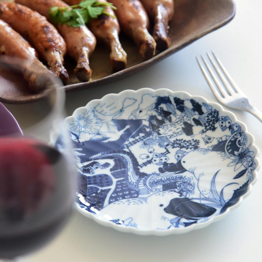 natural69 波佐見焼 Aruhino 取皿 クロネコ 中皿 サイドプレート