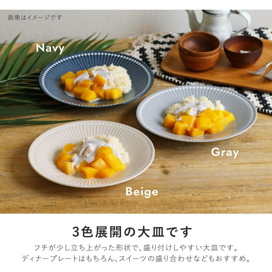 みのる陶器 Minorutouki 美濃焼 Albee アルビー 220プレート ネイビー