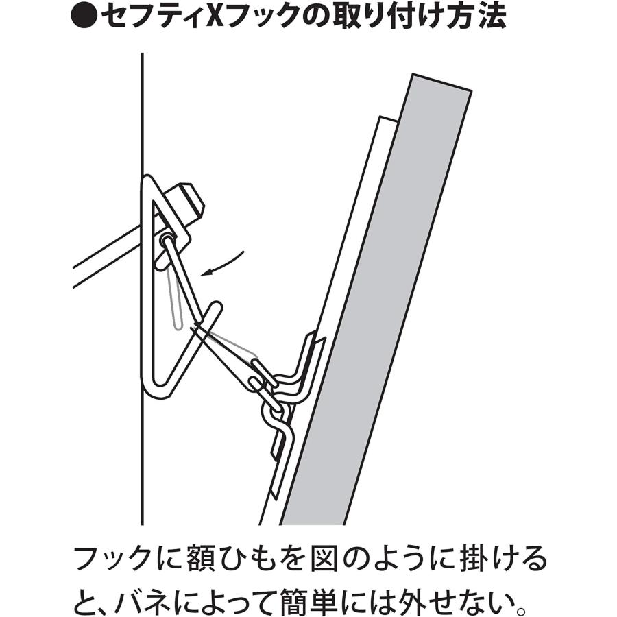 福井金属工芸 石膏ボード・木壁対応 落下防止機能付き セフティステンレスXフック 中 3個入 S4007-3 単品 : 葉月Yahoo!店 ...