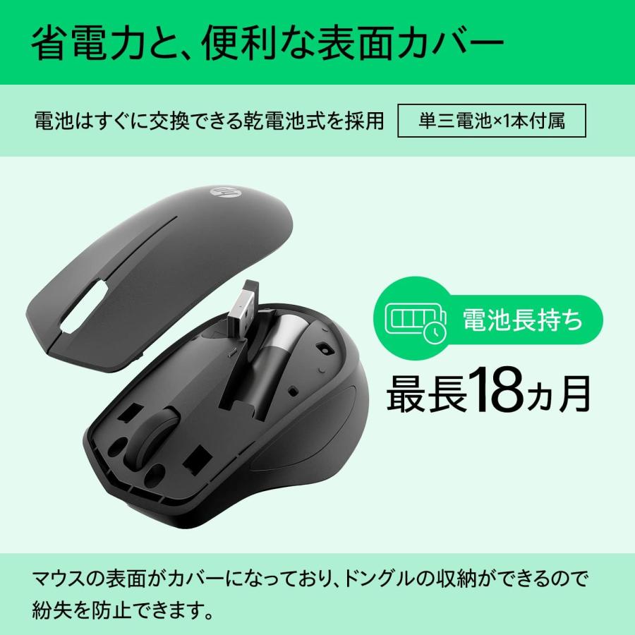 HP マウス 静音クリック BlueLED 無線 ワイヤレス 280 ワイヤレス
