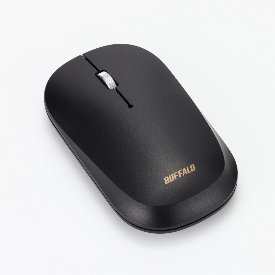 BUFFALO 無線マウス 黒 dpi調整ボタン付き BUFFALO（バッファロー） ワイヤレス モバイルマウス Bluetooth FLEXUS