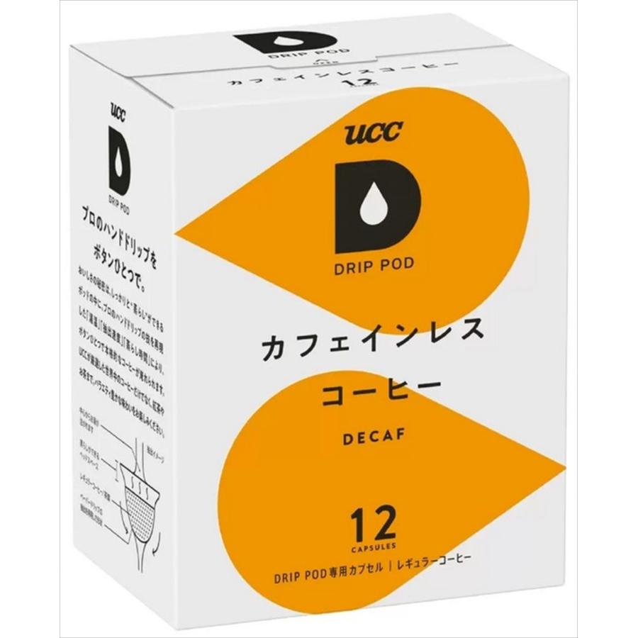 UCC ドリップポッド 専用カプセル カフェインレスコーヒー 12杯分 90g