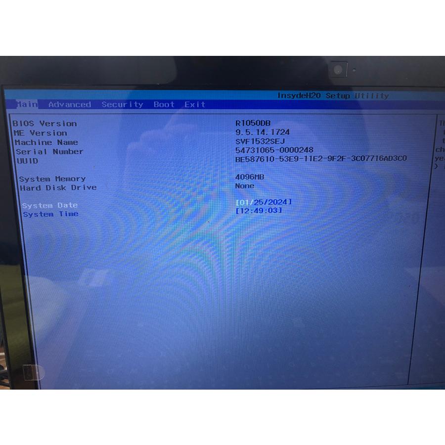 ジャンク□15.5型 VAIO SVF1532SEJ [i3-4005U/4G/HDD無/Sマルチ/カメラ