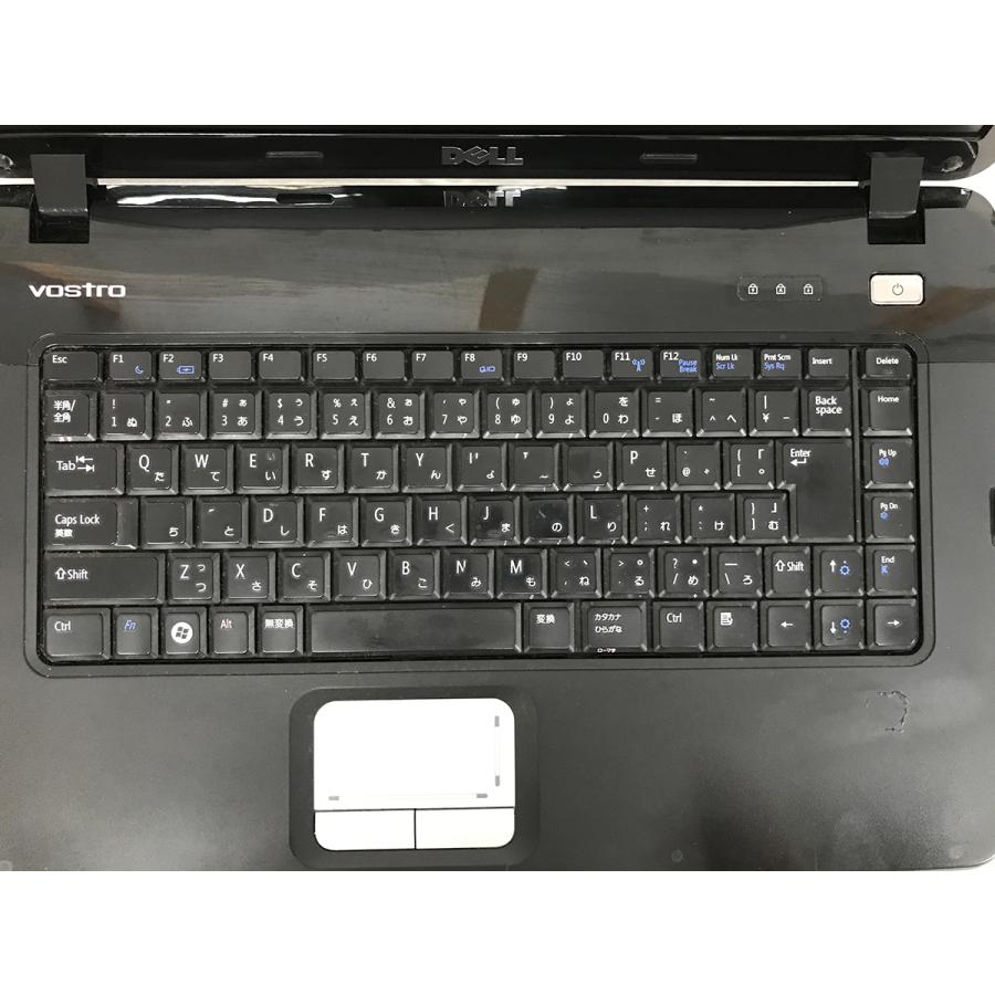 「DELL VOSTRO 1015」Win10 ＆ Office2010インストール済 / Cel-Dual-Core T3500(2コア/2スレッド) / メモリーは４GB / HDD-320GB / DVDスーパーマルチドライブ搭載 / Webカメラ / 無線LAN / Bluetooth / 大画面15.6型ワイド非光沢液晶搭載ノートPC / バッテリー使用可  中古美品 ジャンク□15.6型 Dell vostro 1015[Celeron T3500/2G/HDD:500G/S