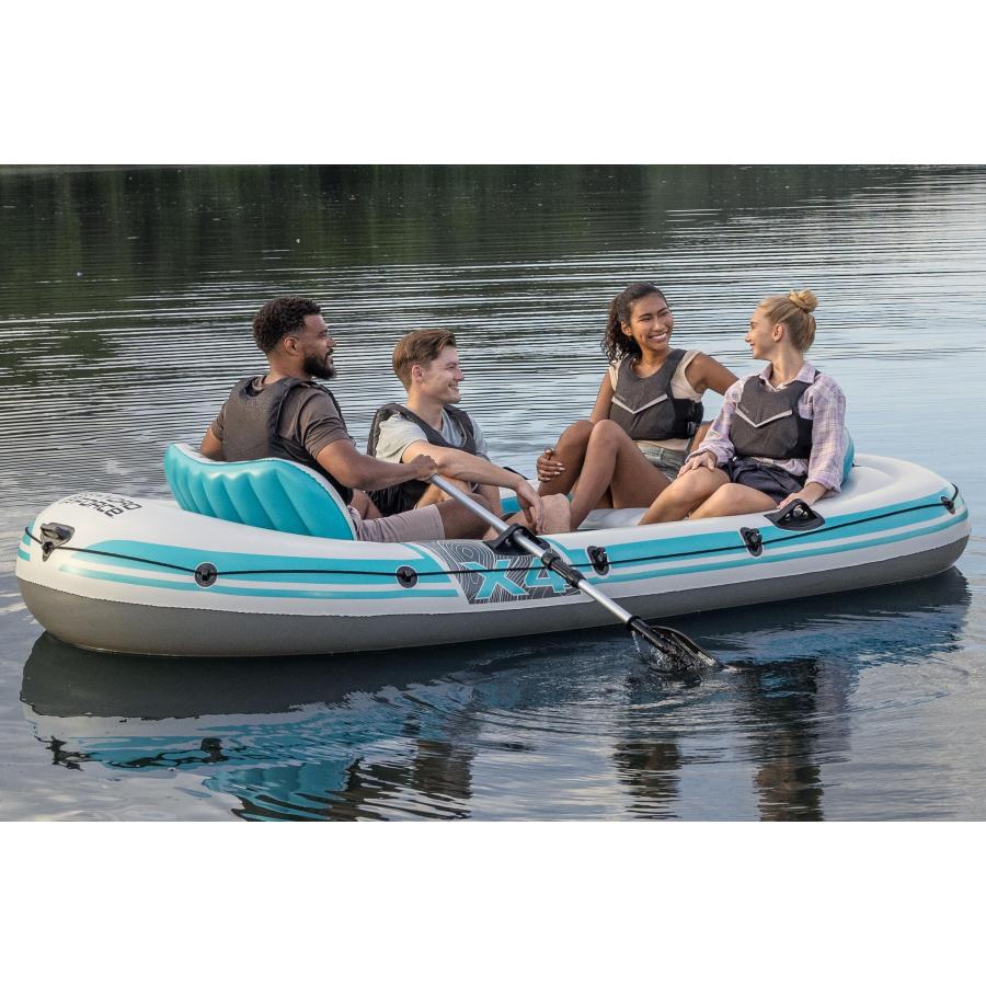 Bestway Hydro-Force Adventure Elite X4 ボートセット 4人用 4人乗り インフレータブル ゴムボート エアボート ポンプ 釣り ベストウェイ 3.15m x 1.65m 65158の画像