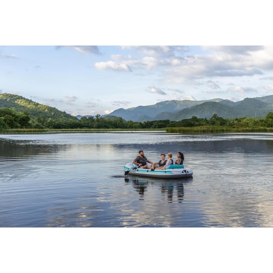 Bestway Hydro-Force Adventure Elite X4 ボートセット 4人用 4人乗り インフレータブル ゴムボート エアボート ポンプ 釣り ベストウェイ 3.15m x 1.65m 65158の画像