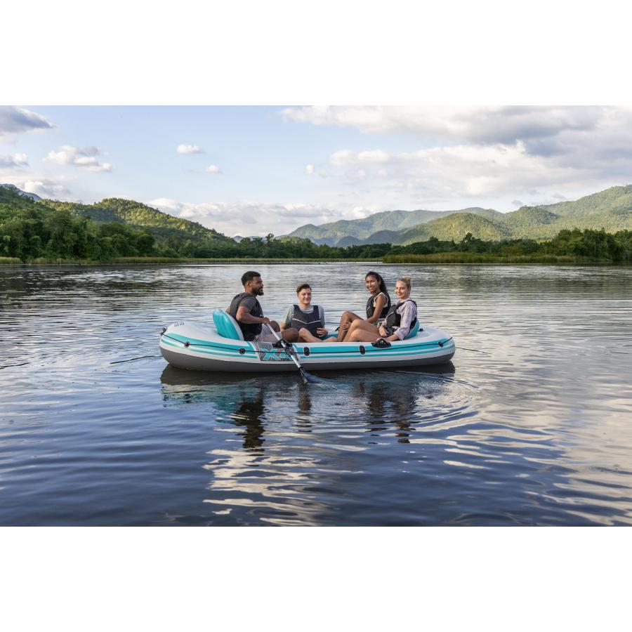 Bestway Hydro-Force Adventure Elite X4 ボートセット 4人用 4人乗り インフレータブル ゴムボート エアボート ポンプ 釣り ベストウェイ 3.15m x 1.65m 65158の画像