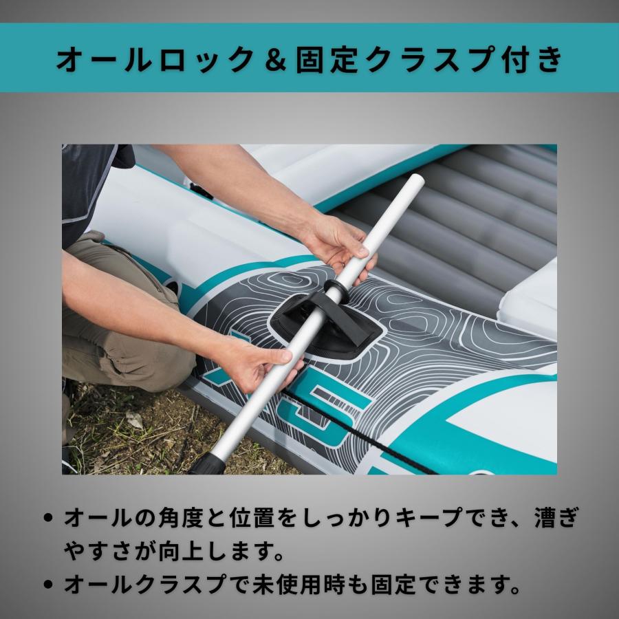 Bestway Hydro-Force Adventure Elite X5 ボートセット 5人用 5人乗り インフレータブルボート ゴムボート ポンプ 釣り ベストウェイ 3.64m x 1.66m 65159の画像